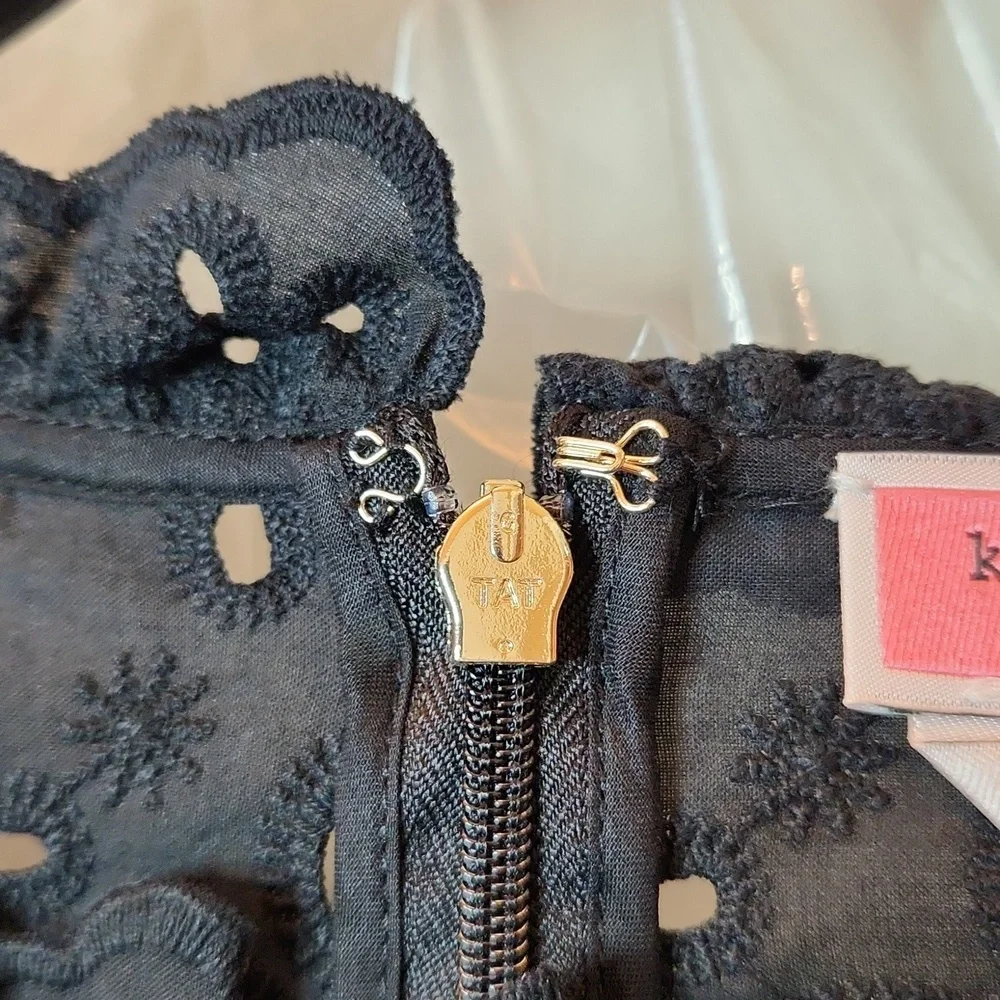 SALE! Kate Spade Black Daisy Eyelet Sleeveless Top Size 14 100% Cotton, Pristine - Picture 6 of 15
